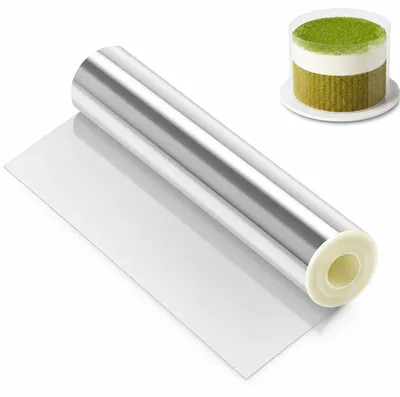 Produktbild von Tortenrandfolie - Transparent und lebensmittelecht - Zum Schichten und Dekorieren von hohen Kuchen - 20 cm x 5 m