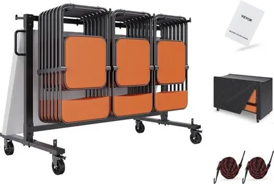 Produktbild von Klapplauerwagen 42 Plätze, mit Rädern, 183x86x114cm, zusammenklappbar