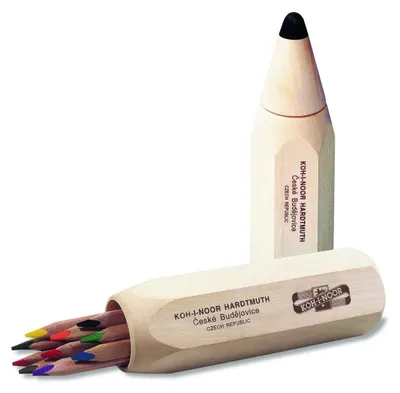 Produktbild von Buntstifte Triocolor Natur Jumbo / Künstlerfarbstifte 10er Set  im Holzetui / Holzstift