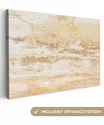 Produktbild von OneMillionCanvasses® - Leinwandbilder - 150x100 cm, Marmor - Sand - Textur, Wandbilder Kunstdruck Wanddekoration