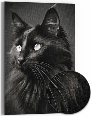 Produktbild von DEQOART Hybrid Leinwand Bild 60x90 cm 'Blick der Stille' Wandbild Glas flach modern
