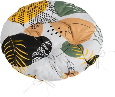Obrázok produktu pre Prešívaný okrúhly sedací vankúš Adéla – priemer 40 cm – béžová