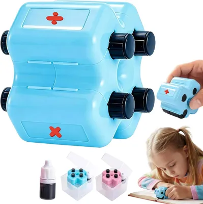 Produktbild von Mathe Lernspielzeug 4-in-1 Rechenroller Kinder, Lernstempel für Addieren Subtrahieren Multiplizieren Dividieren, Schul Mathe Übungsgerät wiederverwendbar