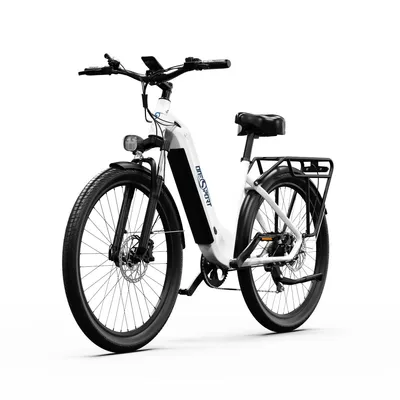 Zdjęcie produktu dla OT05 miejski rower elektryczny dla dorosłych, 250W, 36V 18,2Ah, 25 km/h, czujnik momentu obrotowego, hydrauliczne hamulce tarczowe, biały
