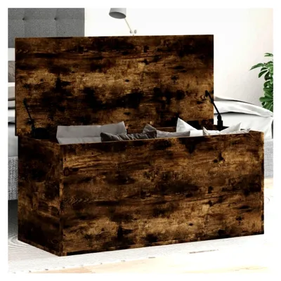 Produktbild von Aufbewahrungsbox aus Eichenholz, 100 x 42 x 46 cm, mehrschichtiges Holz für den Außenbereich