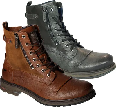 Produktbild von Mustang Herren Stiefelette Schnürboot Zierreißverschluss 4157-503, Größe:41 EU, Farbe:Grau