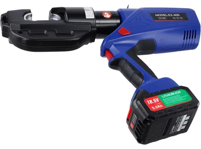 Zdjęcie produktu dla Elektryczne hydrauliczne szczypce do zaciskania – narzędzie do zaciskania końcówek kablowych – 12 ton – akumulatorowe – 12 matryc – do kabli miedzianych i aluminiowych