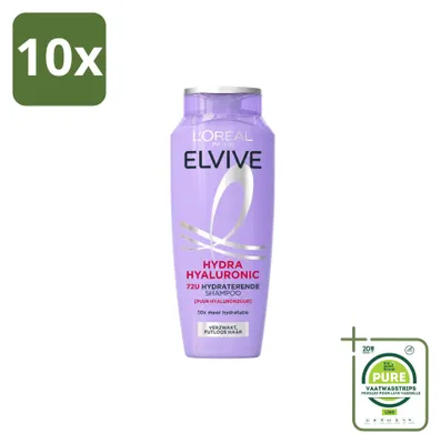 Obrázok produktu pre 10 kusov šampónu L'Oréal Paris Elvive Hydra Hyaluronic, 250 ml - veľké balenie