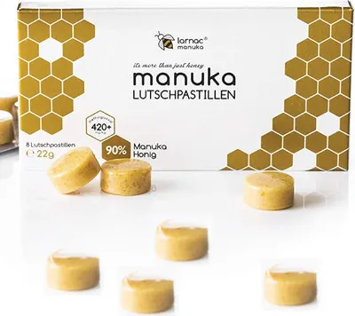 Produktbild von Manuka Honig Bonbon Lutschpastillen MGO 550+, 22g Larnac