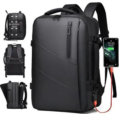 Productafbeelding van CarryQuest® - Laptoprugzak - 40 liter - waterdicht nylon - zwart