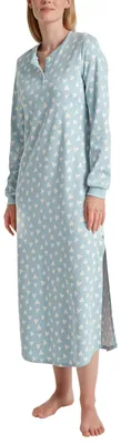 Produktbild von CALIDA Midnight Love Langarm-Nachthemd Damen Sterling Blue 36-38
