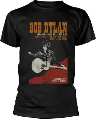 Obrázek produktu pro Bob Dylan - Tričko "Sweet Marie" pro muže/dámy Uni RO8619 (M) (Černá)