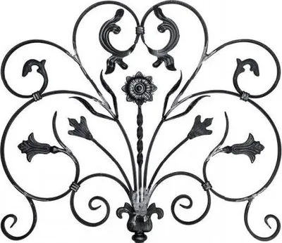 Immagine prodotto di LogistSystem - Ferri battuti Ornamento in ferro battuto 610x710mm - ad es. come elemento per inferriate - ringhiere - recinzioni - cancelli - rosoni - grate 13.190