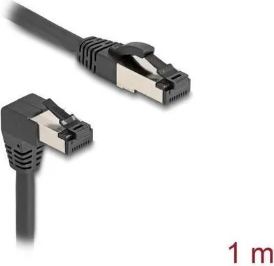 Image de Câble de connexion Delock, RJ-45 (M) coudé vers le bas, vers RJ-45 (M)