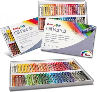 Imagen del producto de PentelArts PHN4-50, lápices de cera PHN4, estuche de plástico con 50 unidades