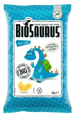 Chrupki kukurydziane Dinozaury z solą morską BEZGL. BIO 30 g