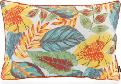 Produktbild von H.O.C.K. Tropical Outdoor Kissen 60x40cm col. 230 yellow aqua multi mit Keder orange sunny
