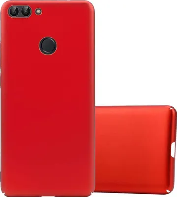 Produktbild von Cadorabo Hülle für Huawei P SMART 2018 / Enjoy 7S Schutzhülle in Rot Hard Case Handy Hülle Etui