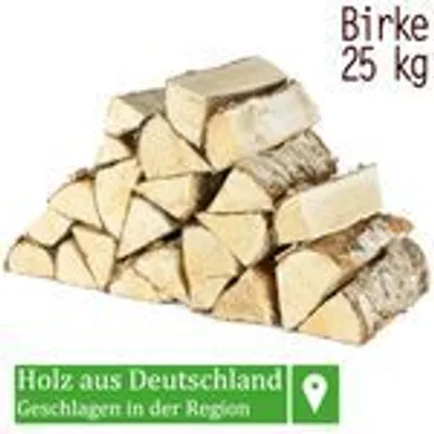 Obrázek produktu pro Palivové dřevo Palivové dřevo Březové dřevo 25 kg Březové dřevo Pro kamna a krb Ohnivá mísa Gril Palivové dřevo Polena Dřevo 25 cm sušené v peci Flameup