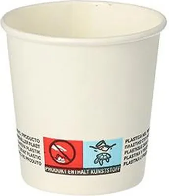 Produktbild von Trinkbecher aus Pappe 0,1?l – biologisch abbaubar, - (1000 Stück)