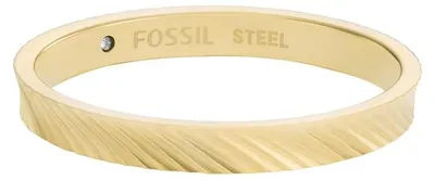 Produktbild von Fossil Damen-Edelstahlband Ringe, 3, Senfgold – Größe 3.0