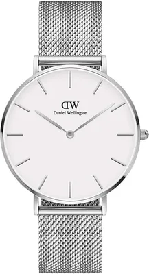 Produktbild von D_W Daniel_Wellington Petite Melrose, Silber/Silber Uhr, 32mm, Mesh, für Damen DW00100164