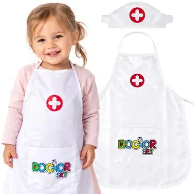 Produktbild von Woopie Krankenschwester-Uniform-Mantelschürze und Krankenschwester-Mütze