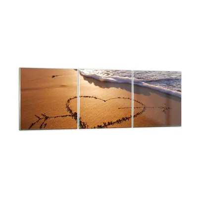 Produktbild von Bilder auf glas - Sommer Meer Sand Strand - 120x40cm - Glasbilder - Wandbilder - Kunstdruck - zum Aufhängen bereit - Wanddekoration aus Glas - Glas Bilder - Wandbild auf Glas - GCA120x40-3163