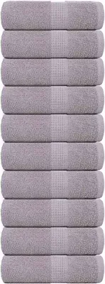 Produktbild von "2026 Aktion"Gästetücher FROGN 10er set - modernes Design - Grau 30x50cm 360 g/m² NEU398145 - Handtücher