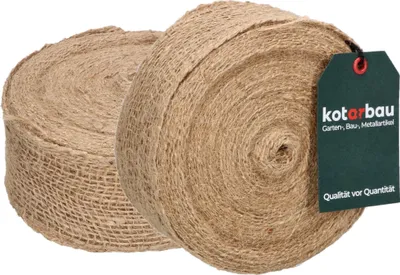 Produktbild von KOTARBAU® 2er Set Juteband Sackleinen-Band 6cmx20m lange Stoffrolle für viele raffinierte Dekorationen
