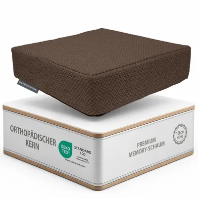 Produktbild von Stoffschmiede ® | Orthopädische Sitzerhöhung | Grobgewebt | 40x40x10cm | Braun