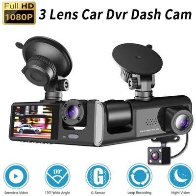 Produktbild von 1080P HD 3-Kamera-Dashcam für Auto Kamera WIFI Videorekorder Auto-DVR Front- und Rückfahrkamera Nachtsicht Autozubehör