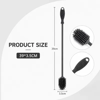 Silikon-Flaschenbürste 39 cm grau langlebig