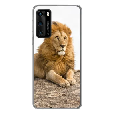 Produktbild von MuchoWow® Handyhülle Schutzhülle Hülle für Huawei P40 Löwe - Mähne - Tier Silikon Softcase Handy Hülle - Handytasche