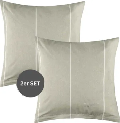 Produktbild von ESPRIT Renforcé Kissenbezüge und Bettwäsche HARPLINES Grau 40 x 40 cm 2er Pack