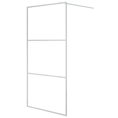 Image de vidaXL Paroi de douche pour passage piétonnier argenté 100x195 cm ESG-verre clair