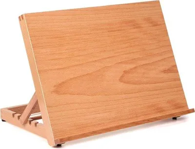Image de Table à dessin et chevalet en bois, 16,5 x 12,125 pouces, réglable