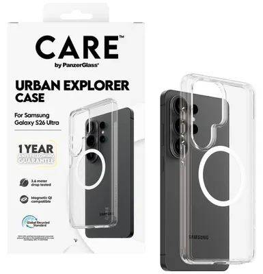 Productafbeelding van CARE by PanzerGlass Urban Combat Case voor de Samsung Galaxy S26 Ultra - Transparant