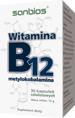 Produktbild von SANBIOS Vitamin B12 Methylcobalamin 1000mcg 30 Kapseln.