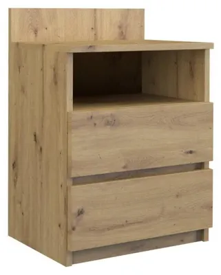 Immagine prodotto di Comodino con cassetti e scaffale TAAVI - rovere artisan