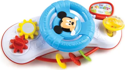 Obrázok produktu pre Clementoni Steering wheel of Baby Mickey, 1 rok / roky, Zvukové efekty, Funkcie rozprávania, Vyžadované batérie, AAA, Plast