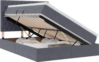 Zdjęcie produktu dla Łóżko z miejscem na przechowywanie i materacem 140 x 200 cm