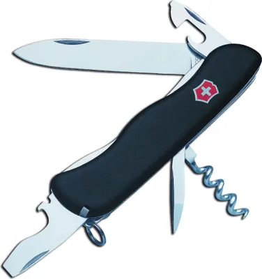 Zdjęcie produktu dla Victorinox Picknicker - Nóż z blokowanym ostrzem - Nóż wielofunkcyjny - Ostrze zaciskowe - Poliamid - Czarny - 11 narzędzi (0.8353.3)
