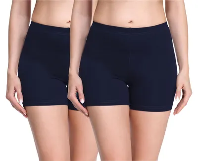 Produktbild von Merry Style Damen Shorts Radlerhose Boxershorts aus Viskose 2Pack MS10-283(Marineblau/Marineblau (2Pack), L)