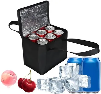 Produktbild von PolkaHome® Mini-Kühltasche, Picknicktasche, Lunchtasche, faltbar, 27 x 17 x 24 cm