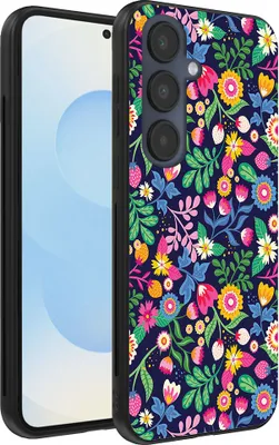 Produktbild von Smartphonica Handytasche Passend für Samsung Galaxy S25 mit Blumendruck - TPU zurück Abdeckung Fall Blumendesign