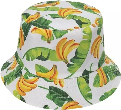 Immagine prodotto di Cappello Bananas Unisex - Stile Bucket Bianco/Giallo/Verde KP22458