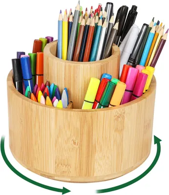 Produktbild von Stiftehalter, Holz Organizer, naturfarben, für Büro
