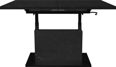 Produktbild von Couchtisch >Lift< keramik optik schwarz / schwarz - 120/160x59/75x60cm (BxHxT)