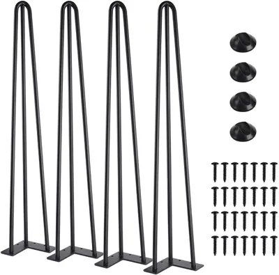 Produktbild von 4er Set Tischbeine 72 cm mit 3 Stangen aus Stahl